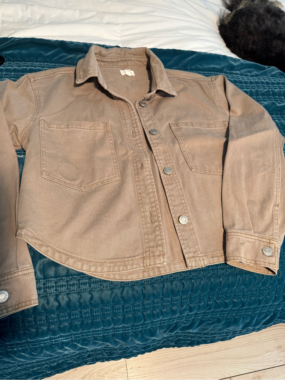Z Supply Kids Tan Brown Button-Up Jean Jacket